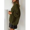 imagePRETTYGARDEN Womens Oversized Sweaters Fall Outfits 2025 Turtleneck Long Sleeve Slouchy Chunky Knit Sweater Pullover TopsArmy Green