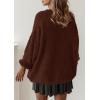 imagePRETTYGARDEN Womens Oversized Sweaters Fall Outfits 2025 Turtleneck Long Sleeve Slouchy Chunky Knit Sweater Pullover TopsBrown
