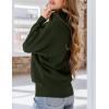 imagePRETTYGARDEN Womens Sweaters Fall Fashion 2025 Casual Loose Turtleneck Batwing Long Sleeve Knit Sweater Pullover TopsArmy Green