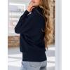 imagePRETTYGARDEN Womens Sweaters Fall Fashion 2025 Casual Loose Turtleneck Batwing Long Sleeve Knit Sweater Pullover TopsNavy