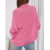 imagePRETTYGARDEN Womens Sweaters Fall Fashion 2025 Casual Loose Turtleneck Batwing Long Sleeve Knit Sweater Pullover TopsPink