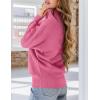 imagePRETTYGARDEN Womens Sweaters Fall Fashion 2025 Casual Loose Turtleneck Batwing Long Sleeve Knit Sweater Pullover TopsPink