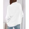 imagePRETTYGARDEN Womens Sweaters Fall Fashion 2025 Casual Loose Turtleneck Batwing Long Sleeve Knit Sweater Pullover TopsWhite