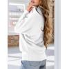imagePRETTYGARDEN Womens Sweaters Fall Fashion 2025 Casual Loose Turtleneck Batwing Long Sleeve Knit Sweater Pullover TopsWhite