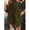 imagePRETTYGARDEN Womens Turtleneck Long Sleeve Sweater 2025 Fall Trendy Loose Fit Knit Tops Oversized Pullover SweatersArmy Green