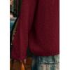 imagePRETTYGARDEN Womens Turtleneck Long Sleeve Sweater 2025 Fall Trendy Loose Fit Knit Tops Oversized Pullover SweatersWine Red