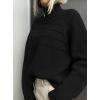 imagePRETTYGARDEN Womens Turtleneck Sweaters 2025 Fall Chunky Knit Pullover Long Sleeve Jumper Tops Trendy Winter ClothesBlack