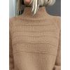 imagePRETTYGARDEN Womens Turtleneck Sweaters 2025 Fall Chunky Knit Pullover Long Sleeve Jumper Tops Trendy Winter ClothesKhaki
