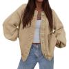 imagePRETTYGARDEN Womens 2025 Winter Cardigan Sweaters Trendy Chunky Knit Long Sleeve Button Up Casual Warm Fall Jackets CoatsKhaki