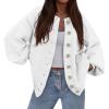 imagePRETTYGARDEN Womens 2025 Winter Cardigan Sweaters Trendy Chunky Knit Long Sleeve Button Up Casual Warm Fall Jackets CoatsWhite