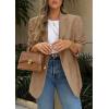 imagePRETTYGARDEN 2025 Blazers for Women Business Casual Long Sleeve Lapel Open Front Suit Jacket Work Blazer with PocketsBrown