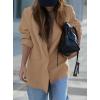 imagePRETTYGARDEN Fall 2025 Blazers for Women Business Casual Long Sleeve Lapel Pockets Dressy Suit Jackets Work Office ClothesKhaki