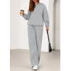 imagePRETTYGARDEN Womens 2 Piece Outfits Fall Sweatsuits Oversized Hoodies Wide Leg Sweatpants Tracksuits Lounge Matching SetsGrey