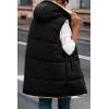 imagePRETTYGARDEN Womens 2025 Fall Reversible Vests Sleeveless Fleece Jacket Zip Up Hoodie Pockets Long Warm Winter Coat OuterwearBlack