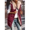 imagePRETTYGARDEN Womens 2025 Fall Reversible Vests Sleeveless Fleece Jacket Zip Up Hoodie Pockets Long Warm Winter Coat OuterwearWine Red