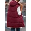 imagePRETTYGARDEN Womens 2025 Fall Reversible Vests Sleeveless Fleece Jacket Zip Up Hoodie Pockets Long Warm Winter Coat OuterwearWine Red