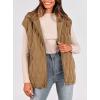 imagePRETTYGARDEN Womens 2025 Fall Spring Vest Casual Sleeveless Hooded Zip Up Jacket Trendy Winter Coat OuterwearCamel