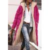 imagePRETTYGARDEN Womens 2025 Winter Fashion Clothes Oversized Shearling Fleece Long Coats JacketsRose Red