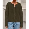 imagePRETTYGARDEN Womens 2025 Winter Faux Fur Coats Fuzzy Fleece Cropped Jackets Buttons Warm Casual Trendy Fall Fashion ClothesArmy Green