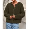 imagePRETTYGARDEN Womens 2025 Winter Faux Fur Coats Fuzzy Fleece Cropped Jackets Buttons Warm Casual Trendy Fall Fashion ClothesArmy Green