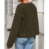 imagePRETTYGARDEN Womens 2025 Winter Faux Fur Coats Fuzzy Fleece Cropped Jackets Buttons Warm Casual Trendy Fall Fashion ClothesArmy Green