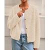 imagePRETTYGARDEN Womens 2025 Winter Faux Fur Coats Fuzzy Fleece Cropped Jackets Buttons Warm Casual Trendy Fall Fashion ClothesBeige
