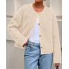 imagePRETTYGARDEN Womens 2025 Winter Faux Fur Coats Fuzzy Fleece Cropped Jackets Buttons Warm Casual Trendy Fall Fashion ClothesBeige
