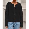 imagePRETTYGARDEN Womens 2025 Winter Faux Fur Coats Fuzzy Fleece Cropped Jackets Buttons Warm Casual Trendy Fall Fashion ClothesBlack