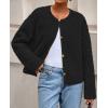 imagePRETTYGARDEN Womens 2025 Winter Faux Fur Coats Fuzzy Fleece Cropped Jackets Buttons Warm Casual Trendy Fall Fashion ClothesBlack