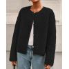 imagePRETTYGARDEN Womens 2025 Winter Faux Fur Coats Fuzzy Fleece Cropped Jackets Buttons Warm Casual Trendy Fall Fashion ClothesBlack
