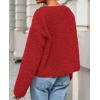 imagePRETTYGARDEN Womens 2025 Winter Faux Fur Coats Fuzzy Fleece Cropped Jackets Buttons Warm Casual Trendy Fall Fashion ClothesRed
