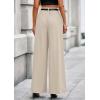 imagePRETTYGARDEN Womens Fall Wide Leg Trousers 2025 High Elastic Waist Loose Pleated Long Flowy Palazzo Work Pants with PocketsApricot
