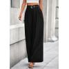 imagePRETTYGARDEN Womens Fall Wide Leg Trousers 2025 High Elastic Waist Loose Pleated Long Flowy Palazzo Work Pants with PocketsBlack