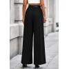 imagePRETTYGARDEN Womens Fall Wide Leg Trousers 2025 High Elastic Waist Loose Pleated Long Flowy Palazzo Work Pants with PocketsBlack