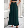 imagePRETTYGARDEN Womens Fall Wide Leg Trousers 2025 High Elastic Waist Loose Pleated Long Flowy Palazzo Work Pants with PocketsDark Green