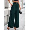 imagePRETTYGARDEN Womens Fall Wide Leg Trousers 2025 High Elastic Waist Loose Pleated Long Flowy Palazzo Work Pants with PocketsDark Green