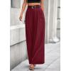 imagePRETTYGARDEN Womens Fall Wide Leg Trousers 2025 High Elastic Waist Loose Pleated Long Flowy Palazzo Work Pants with PocketsWine Red