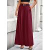 imagePRETTYGARDEN Womens Fall Wide Leg Trousers 2025 High Elastic Waist Loose Pleated Long Flowy Palazzo Work Pants with PocketsWine Red