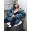 imagePRETTYGARDEN Womens Fashion Winter Coats Sherpa Fleece Faux Fur Shearling Oversized Trendy Jackets Warm Outerwear ClothingDark Blue