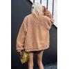 imagePRETTYGARDEN Womens Fashion Winter Coats Sherpa Fleece Faux Fur Shearling Oversized Trendy Jackets Warm Outerwear ClothingKhaki