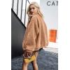 imagePRETTYGARDEN Womens Fashion Winter Coats Sherpa Fleece Faux Fur Shearling Oversized Trendy Jackets Warm Outerwear ClothingKhaki