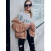 imagePRETTYGARDEN Womens Fashion Winter Coats Sherpa Fleece Faux Fur Shearling Oversized Trendy Jackets Warm Outerwear ClothingKhaki