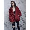 imagePRETTYGARDEN Womens Fashion Winter Coats Sherpa Fleece Faux Fur Shearling Oversized Trendy Jackets Warm Outerwear ClothingWine Red
