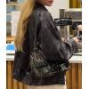 imagePRETTYGARDEN Womens Faux Leather Motorcycle Jacket Trendy Fall Spring Clothes Oversized Zip Up Winter Coat OuterwearStyle2black Grey