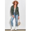 imagePRETTYGARDEN Womens Faux Suede Jackets 2025 Fashion Fall Clothes Long Sleeve Open Front Cropped Coat OutwearLight Green
