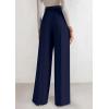 imagePRETTYGARDEN Womens Wide Leg Dress Pants 2025 Business Casual Flowy Work Palazzo Pants High Waisted Slacks TrousersNavy