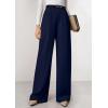 imagePRETTYGARDEN Womens Wide Leg Dress Pants 2025 Business Casual Flowy Work Palazzo Pants High Waisted Slacks TrousersNavy
