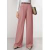 imagePRETTYGARDEN Womens Wide Leg Dress Pants 2025 Business Casual Flowy Work Palazzo Pants High Waisted Slacks TrousersPink