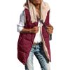 imagePRETTYGARDEN Womens 2025 Fall Reversible Vests Sleeveless Fleece Jacket Zip Up Hoodie Pockets Long Warm Winter Coat OuterwearWine Red