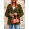 imagePRETTYGARDEN Fall Chunky Cardigan Sweaters for Women 2025 Button Lantern Sleeve Knit Oversized Sweater Coats with PocketsArmy Green